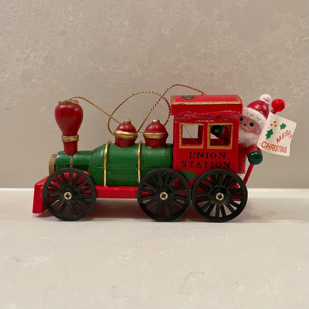 KURT S. ADLER SANTA'S WORLD Christmas Train Engine Union Station Ornament
